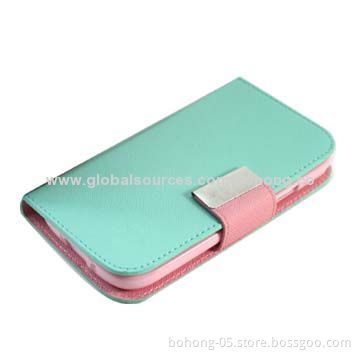 Grain Color-match TPU Folio Case for Samsung Galaxy S3, Different Colors Available